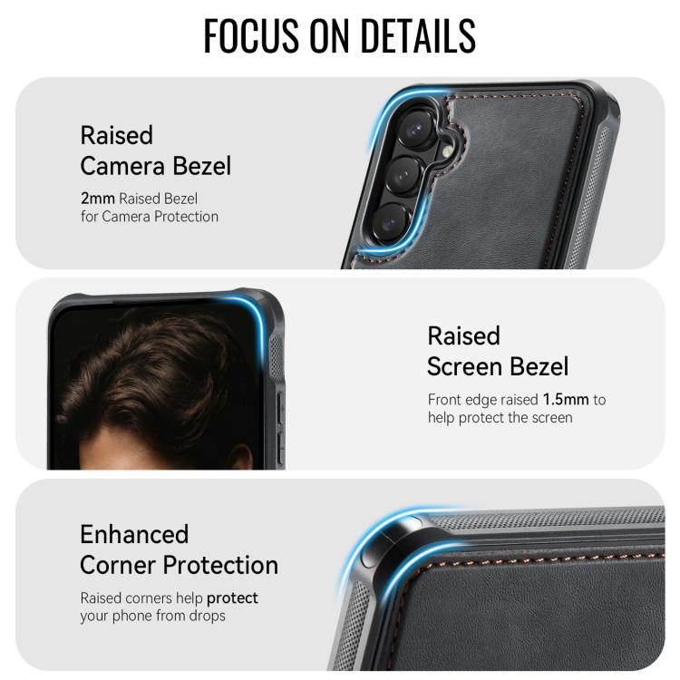 For Samsung Galaxy S26 5G CaseMe C69 Series Magnetic Vegan Leather Back Phone Case