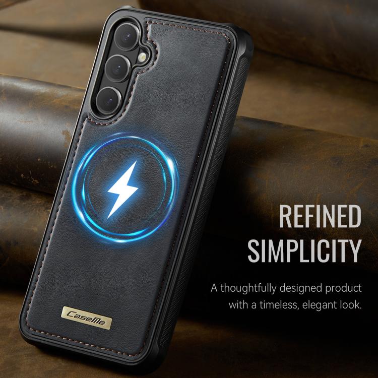 For Samsung Galaxy S26 5G CaseMe C69 Series Magnetic Vegan Leather Back Phone Case