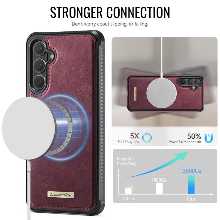 For Samsung Galaxy S26 5G CaseMe C69 Series Magnetic Vegan Leather Back Phone Case