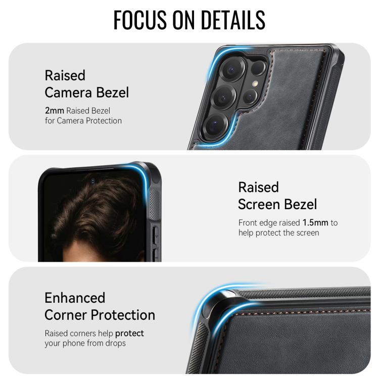 For Samsung Galaxy S26 Ultra 5G CaseMe C69 Series Magnetic Vegan Leather Back Phone Case