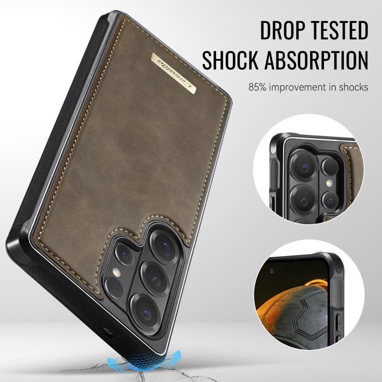 For Samsung Galaxy S26 Ultra 5G CaseMe C69 Series Magnetic Vegan Leather Back Phone Case