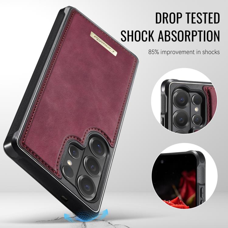 For Samsung Galaxy S26 Ultra 5G CaseMe C69 Series Magnetic Vegan Leather Back Phone Case