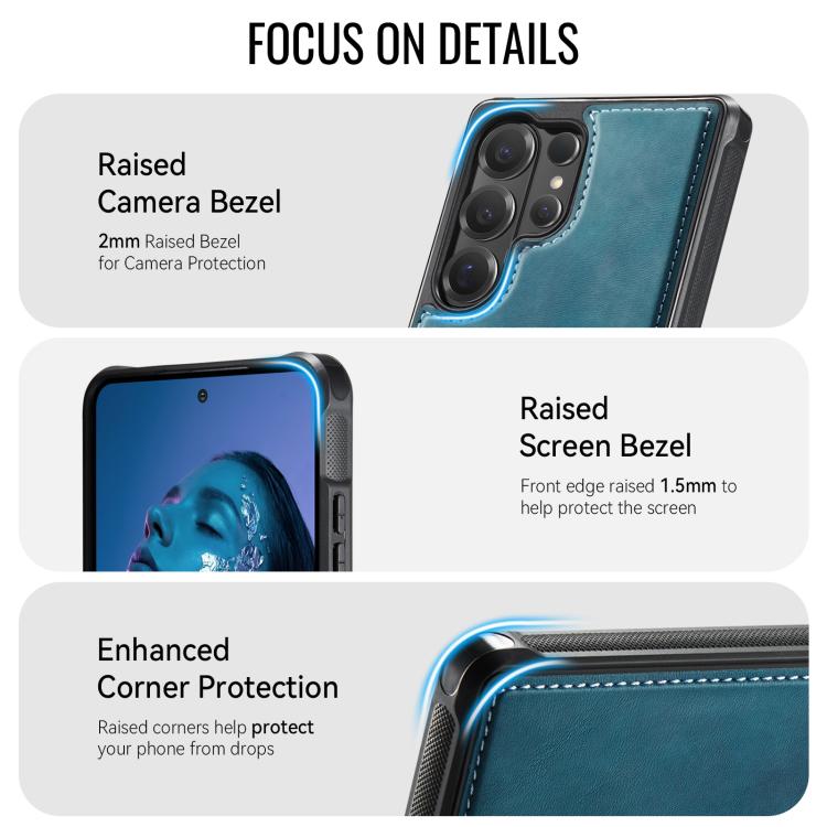 For Samsung Galaxy S26 Ultra 5G CaseMe C69 Series Magnetic Vegan Leather Back Phone Case