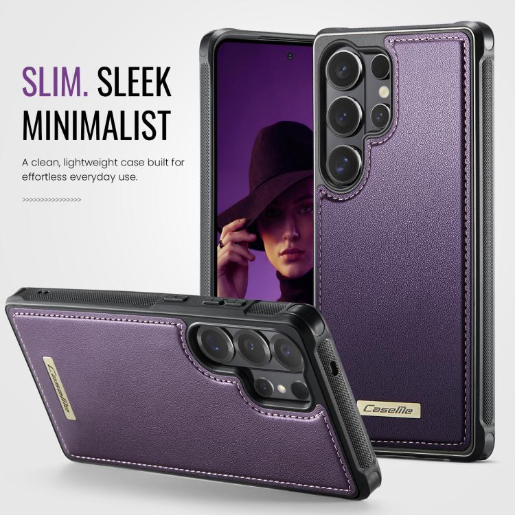 For Samsung Galaxy S26 Ultra 5G CaseMe C69 Series Magnetic Vegan Leather Back Phone Case