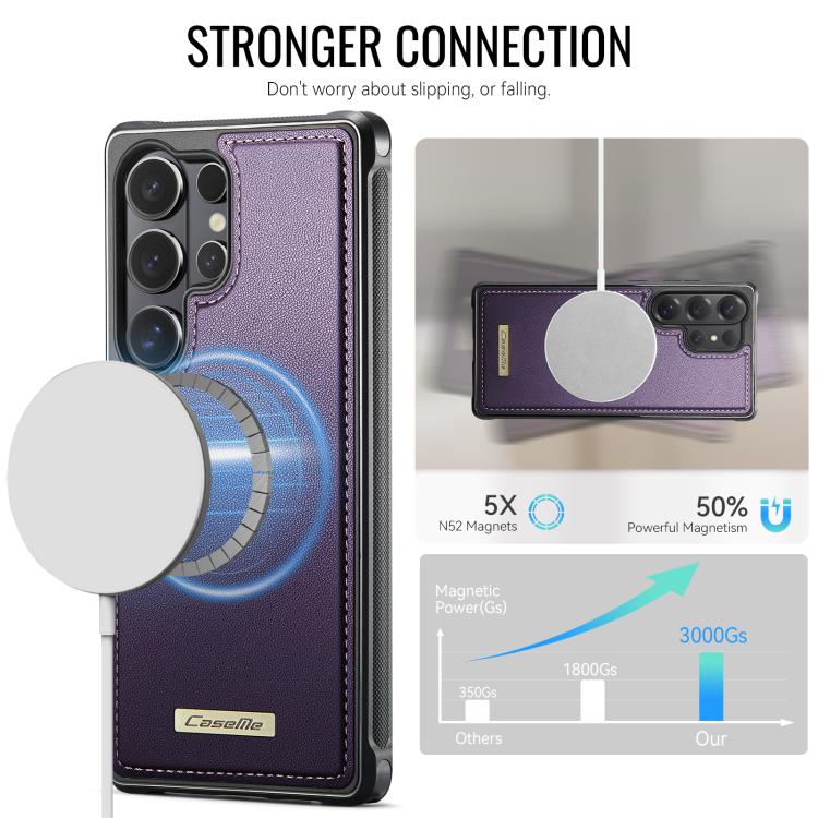For Samsung Galaxy S26 Ultra 5G CaseMe C69 Series Magnetic Vegan Leather Back Phone Case
