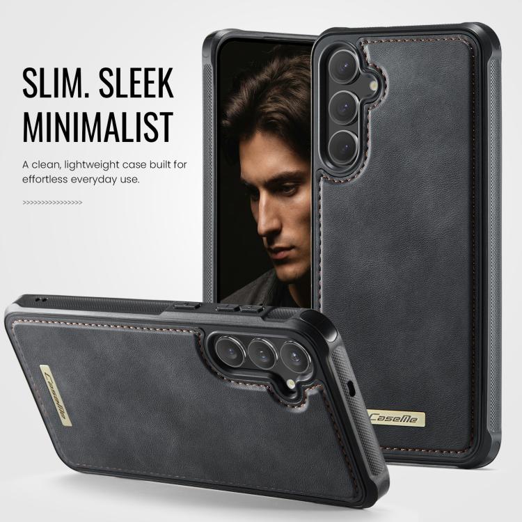 For Samsung Galaxy S25 / S24 5G CaseMe C69 Series Magnetic Vegan Leather Back Phone Case