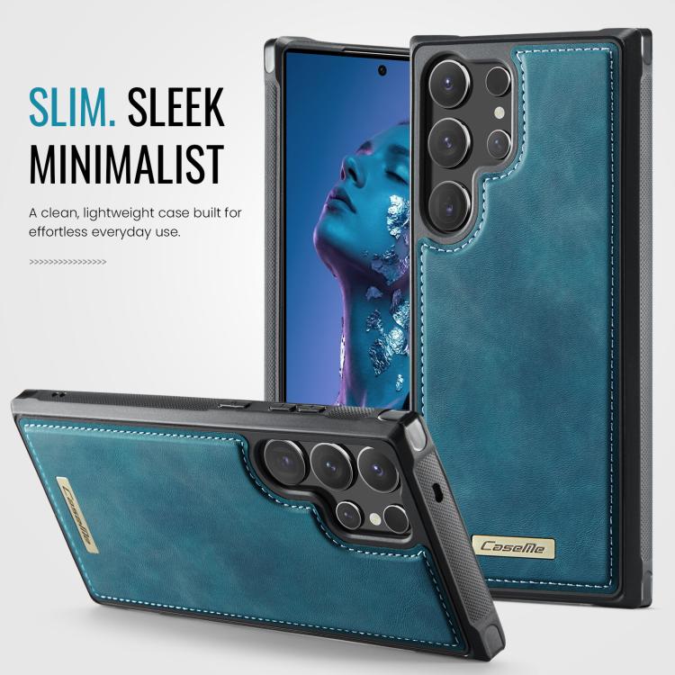 For Samsung Galaxy S24 Ultra 5G CaseMe C69 Series Magnetic Vegan Leather Back Phone Case