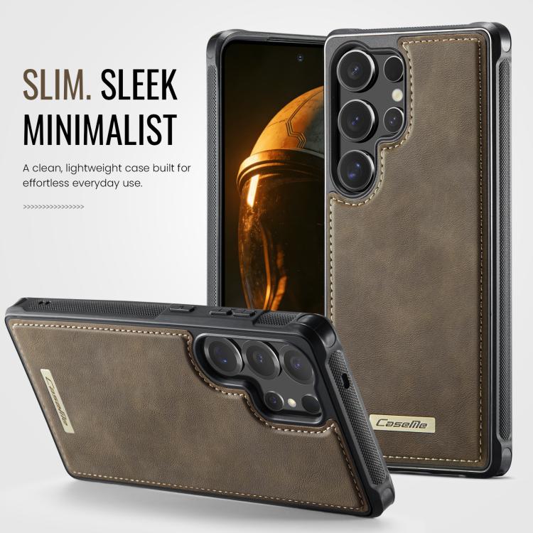 For Samsung Galaxy S25 Ultra 5G CaseMe C69 Series Magnetic Vegan Leather Back Phone Case