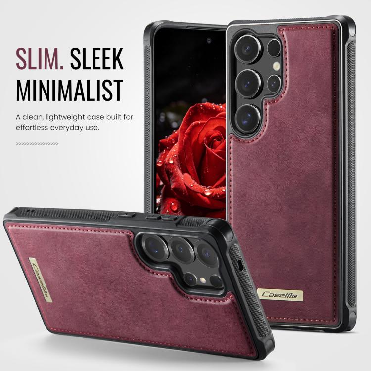 For Samsung Galaxy S25 Ultra 5G CaseMe C69 Series Magnetic Vegan Leather Back Phone Case