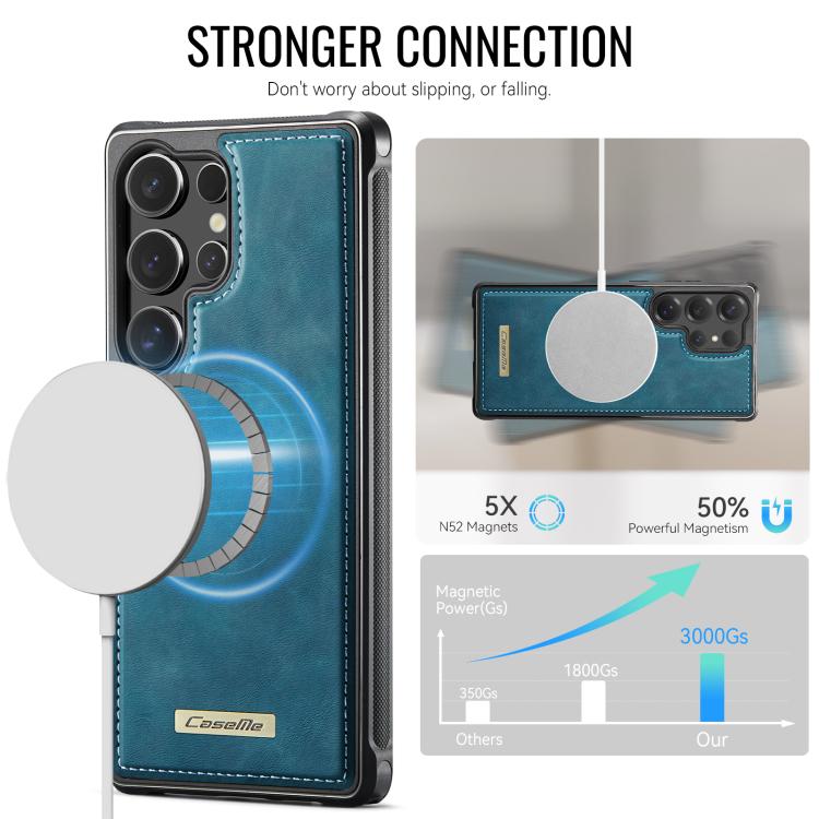 For Samsung Galaxy S25 Ultra 5G CaseMe C69 Series Magnetic Vegan Leather Back Phone Case