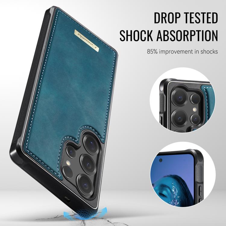 For Samsung Galaxy S25 Ultra 5G CaseMe C69 Series Magnetic Vegan Leather Back Phone Case