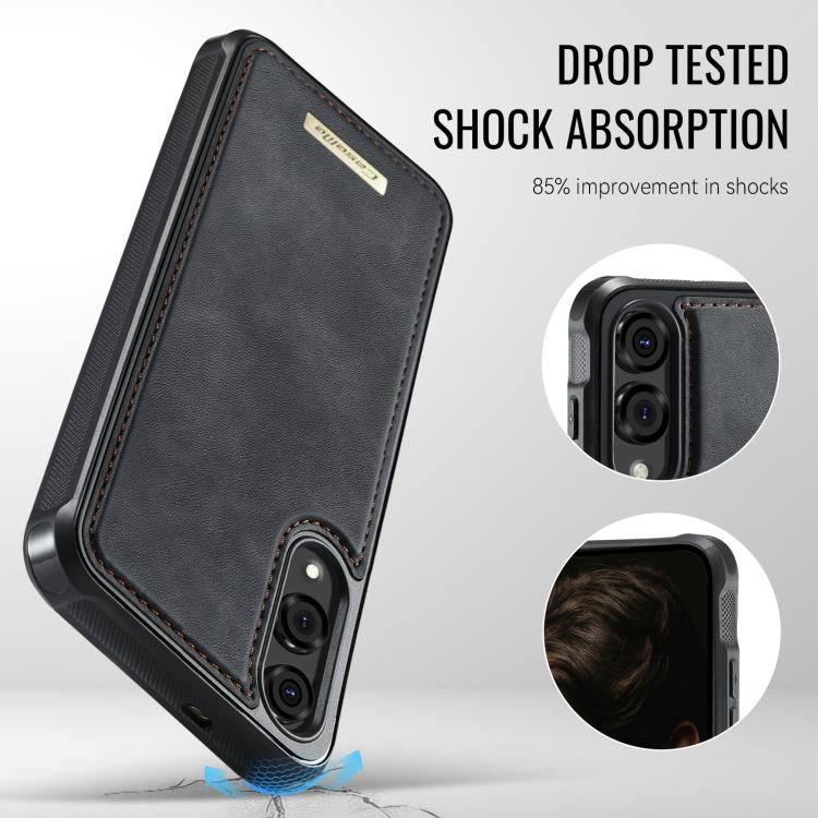 For Samsung Galaxy S25 Edge 5G CaseMe C69 Series Magnetic Vegan Leather Back Phone Case