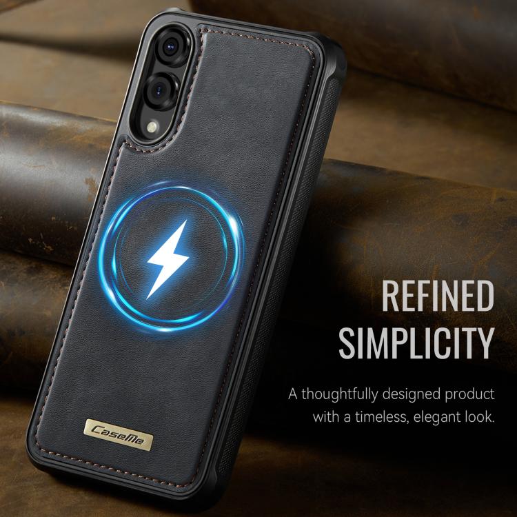 For Samsung Galaxy S25 Edge 5G CaseMe C69 Series Magnetic Vegan Leather Back Phone Case