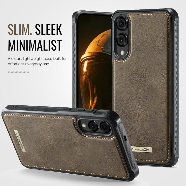 For Samsung Galaxy S25 Edge 5G CaseMe C69 Series Magnetic Vegan Leather Back Phone Case
