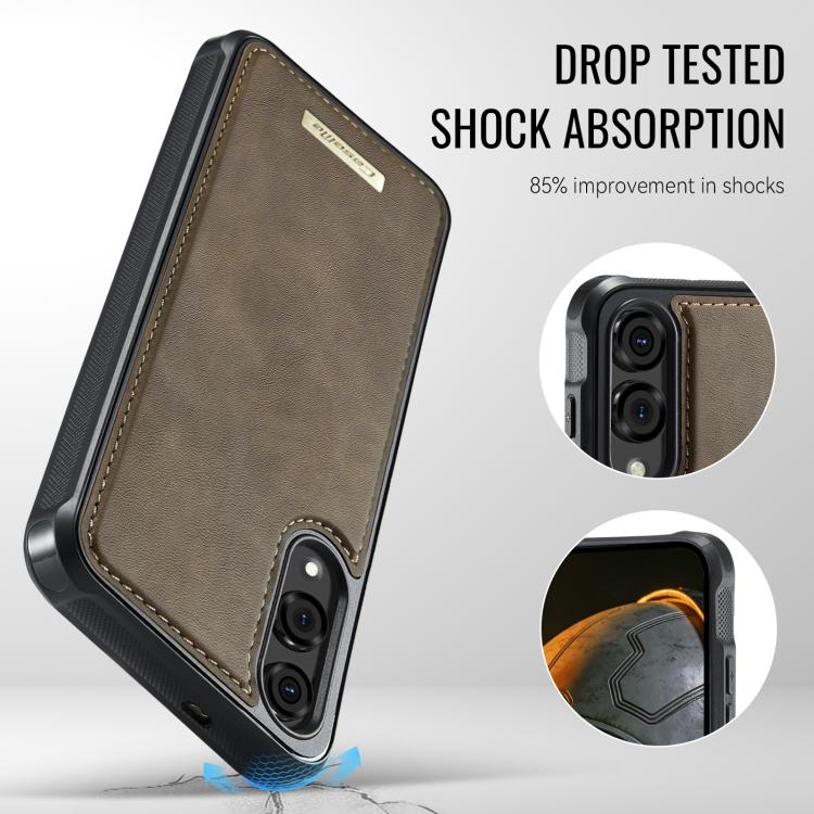 For Samsung Galaxy S25 Edge 5G CaseMe C69 Series Magnetic Vegan Leather Back Phone Case