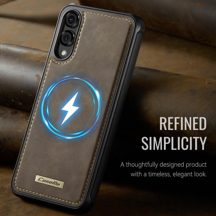 For Samsung Galaxy S25 Edge 5G CaseMe C69 Series Magnetic Vegan Leather Back Phone Case