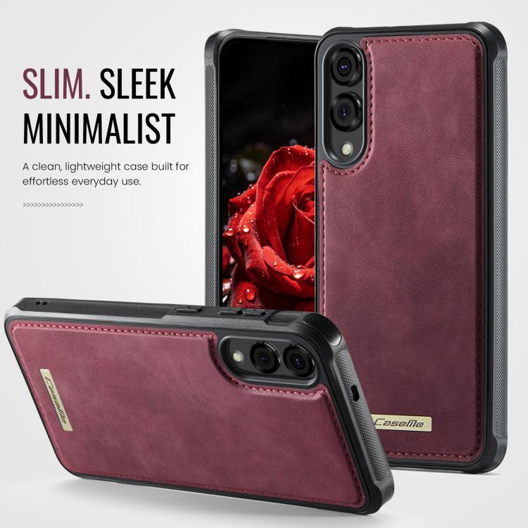 For Samsung Galaxy S25 Edge 5G CaseMe C69 Series Magnetic Vegan Leather Back Phone Case