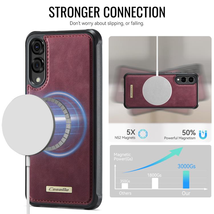 For Samsung Galaxy S25 Edge 5G CaseMe C69 Series Magnetic Vegan Leather Back Phone Case