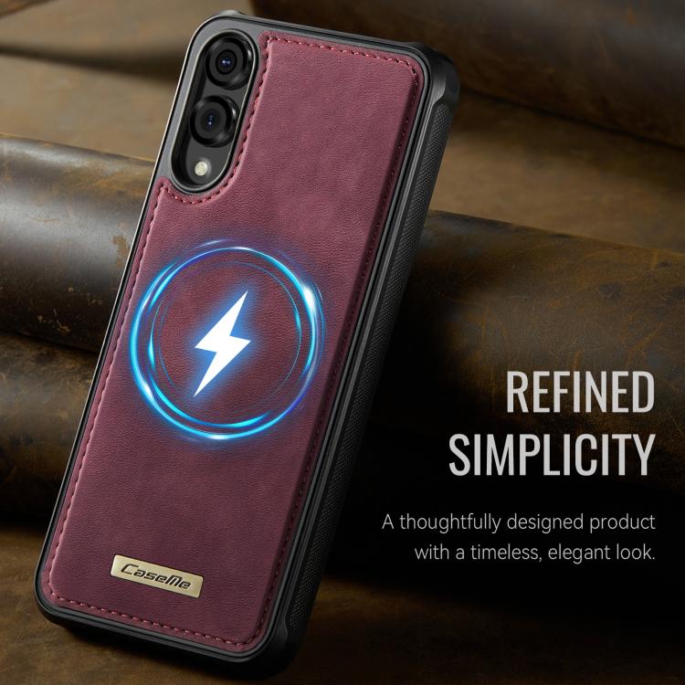 For Samsung Galaxy S25 Edge 5G CaseMe C69 Series Magnetic Vegan Leather Back Phone Case