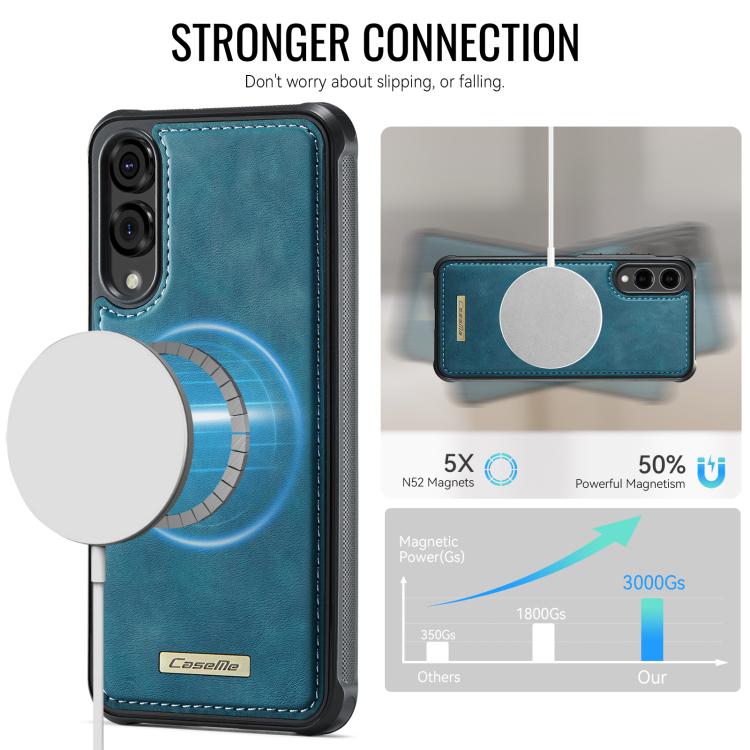 For Samsung Galaxy S25 Edge 5G CaseMe C69 Series Magnetic Vegan Leather Back Phone Case