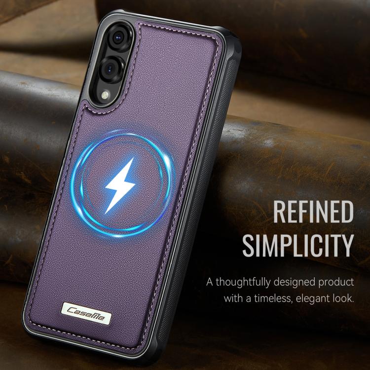 For Samsung Galaxy S25 Edge 5G CaseMe C69 Series Magnetic Vegan Leather Back Phone Case