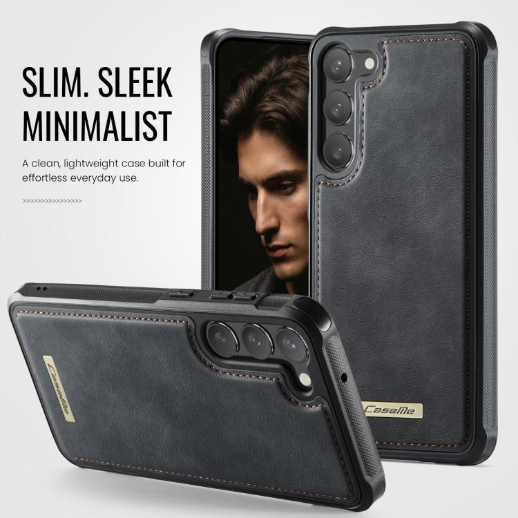 For Samsung Galaxy S23 5G CaseMe C69 Series Magnetic Vegan Leather Back Phone Case