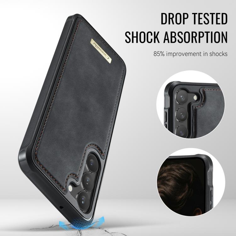 For Samsung Galaxy S23 5G CaseMe C69 Series Magnetic Vegan Leather Back Phone Case