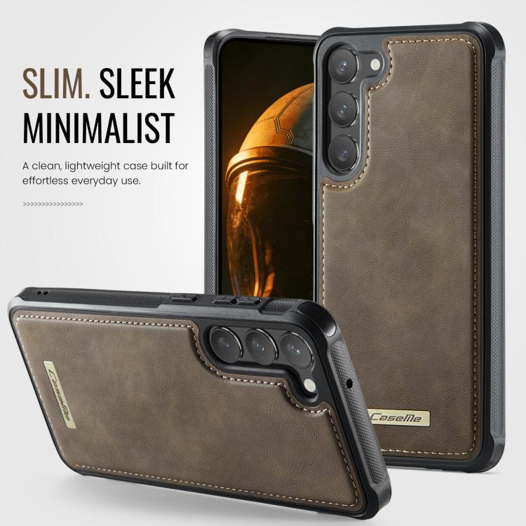 For Samsung Galaxy S23 5G CaseMe C69 Series Magnetic Vegan Leather Back Phone Case