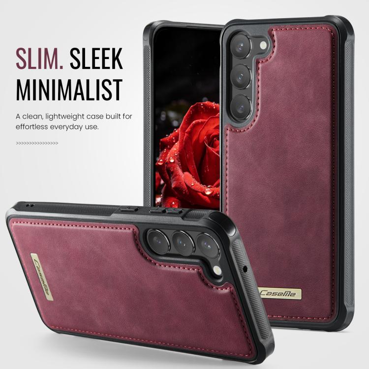For Samsung Galaxy S23 5G CaseMe C69 Series Magnetic Vegan Leather Back Phone Case