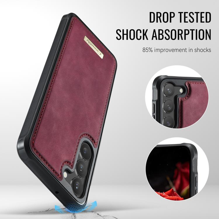 For Samsung Galaxy S23 5G CaseMe C69 Series Magnetic Vegan Leather Back Phone Case