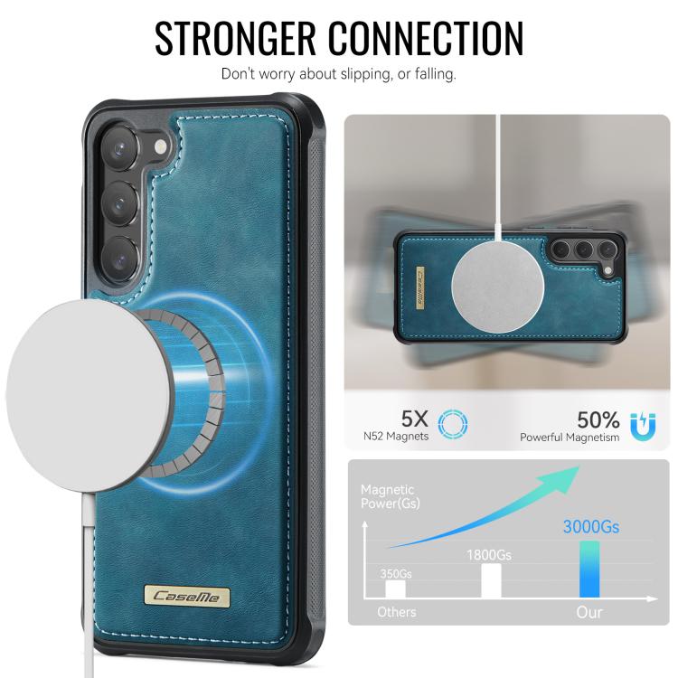 For Samsung Galaxy S23 5G CaseMe C69 Series Magnetic Vegan Leather Back Phone Case