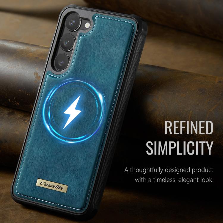 For Samsung Galaxy S23 5G CaseMe C69 Series Magnetic Vegan Leather Back Phone Case
