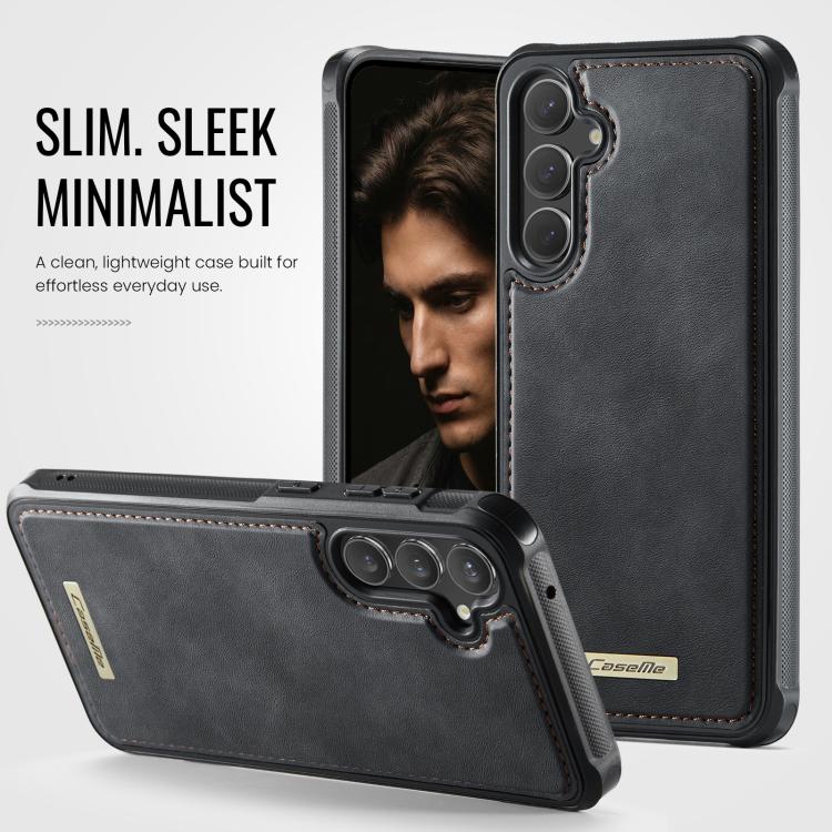 For Samsung Galaxy S23 FE 5G CaseMe C69 Series Magnetic Vegan Leather Back Phone Case