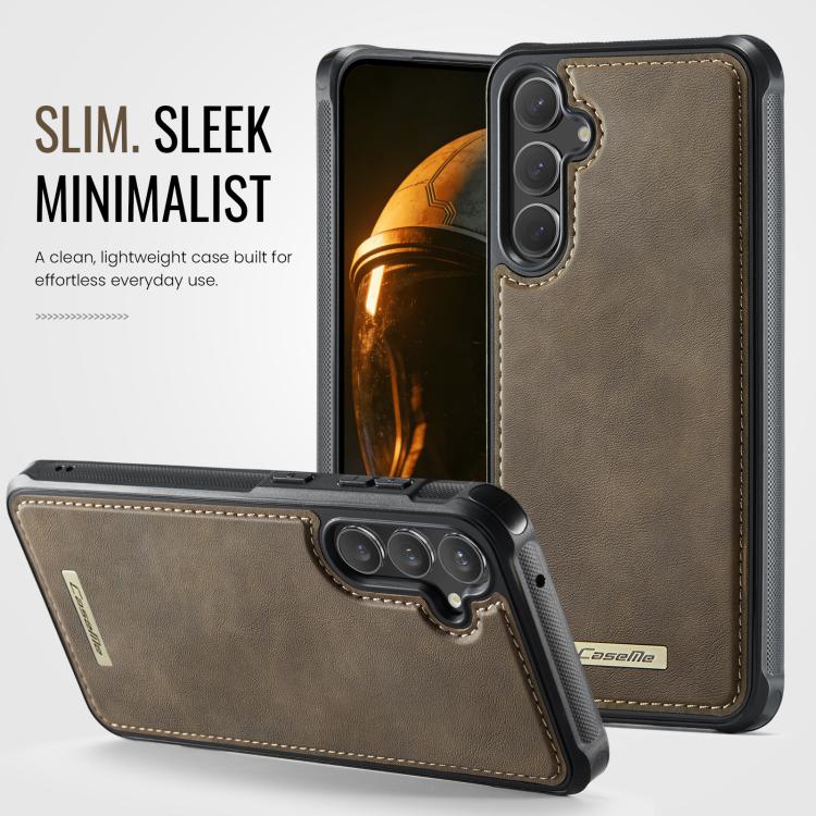 For Samsung Galaxy S23 FE 5G CaseMe C69 Series Magnetic Vegan Leather Back Phone Case