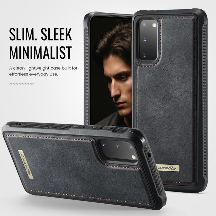 For Samsung Galaxy S20 CaseMe C69 Series Magnetic Vegan Leather Back Phone Case