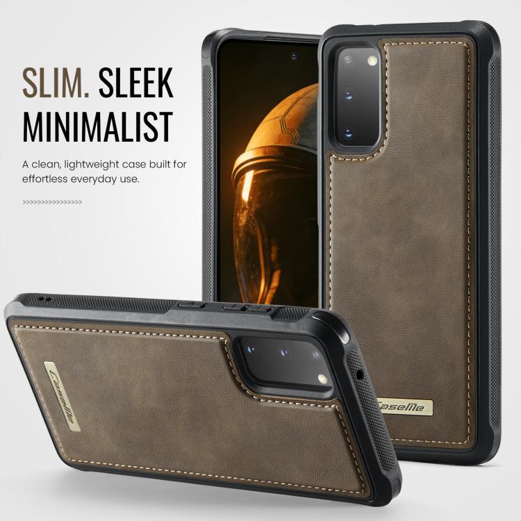 For Samsung Galaxy S20 CaseMe C69 Series Magnetic Vegan Leather Back Phone Case