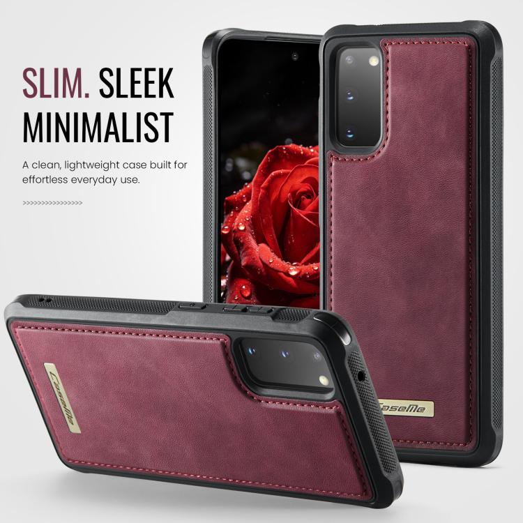For Samsung Galaxy S20 CaseMe C69 Series Magnetic Vegan Leather Back Phone Case
