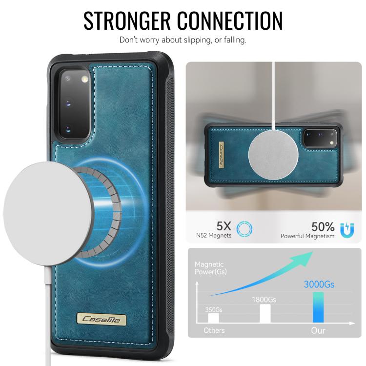 For Samsung Galaxy S20 CaseMe C69 Series Magnetic Vegan Leather Back Phone Case
