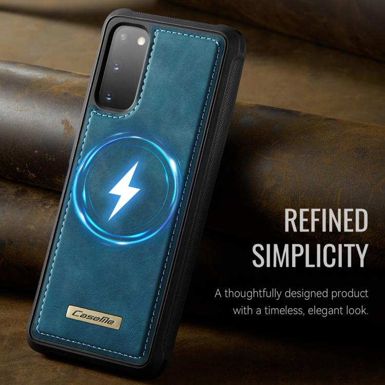 For Samsung Galaxy S20 CaseMe C69 Series Magnetic Vegan Leather Back Phone Case