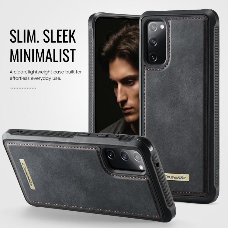 For Samsung Galaxy S20 FE CaseMe C69 Series Magnetic Vegan Leather Back Phone Case