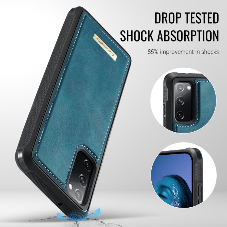 For Samsung Galaxy S20 FE CaseMe C69 Series Magnetic Vegan Leather Back Phone Case