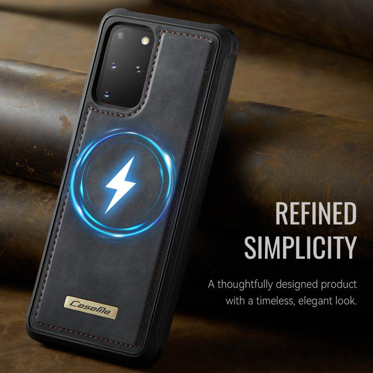 For Samsung Galaxy S20+ CaseMe C69 Series Magnetic Vegan Leather Back Phone Case