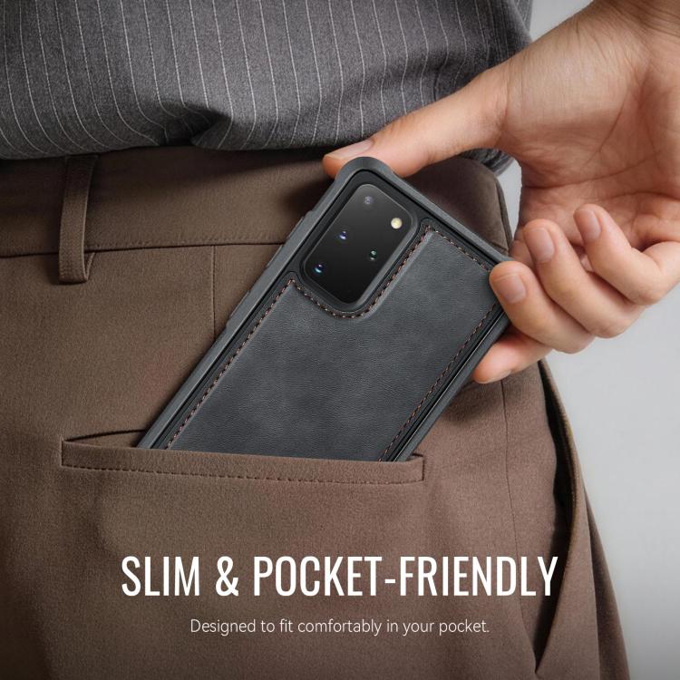 For Samsung Galaxy S20+ CaseMe C69 Series Magnetic Vegan Leather Back Phone Case