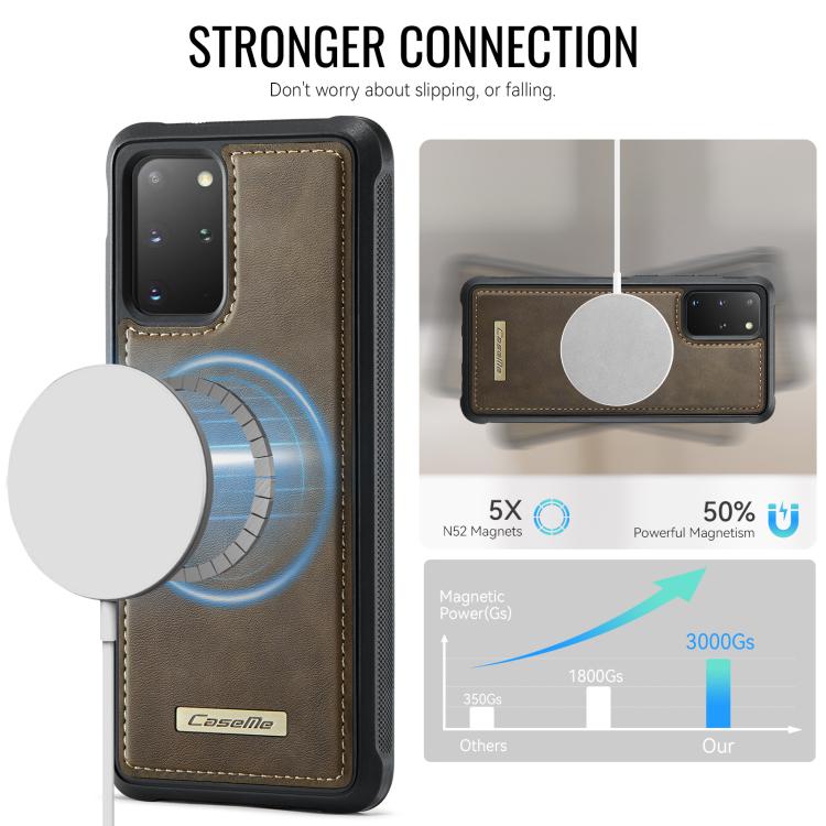 For Samsung Galaxy S20+ CaseMe C69 Series Magnetic Vegan Leather Back Phone Case