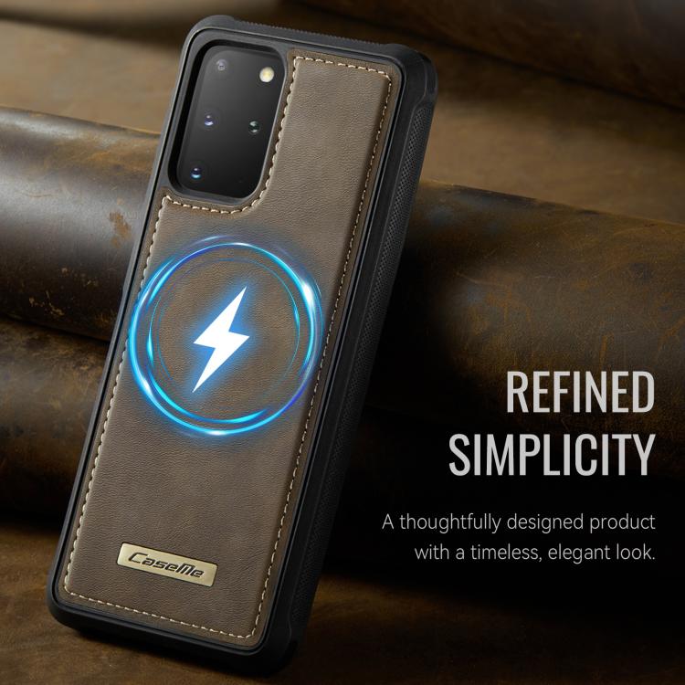 For Samsung Galaxy S20+ CaseMe C69 Series Magnetic Vegan Leather Back Phone Case