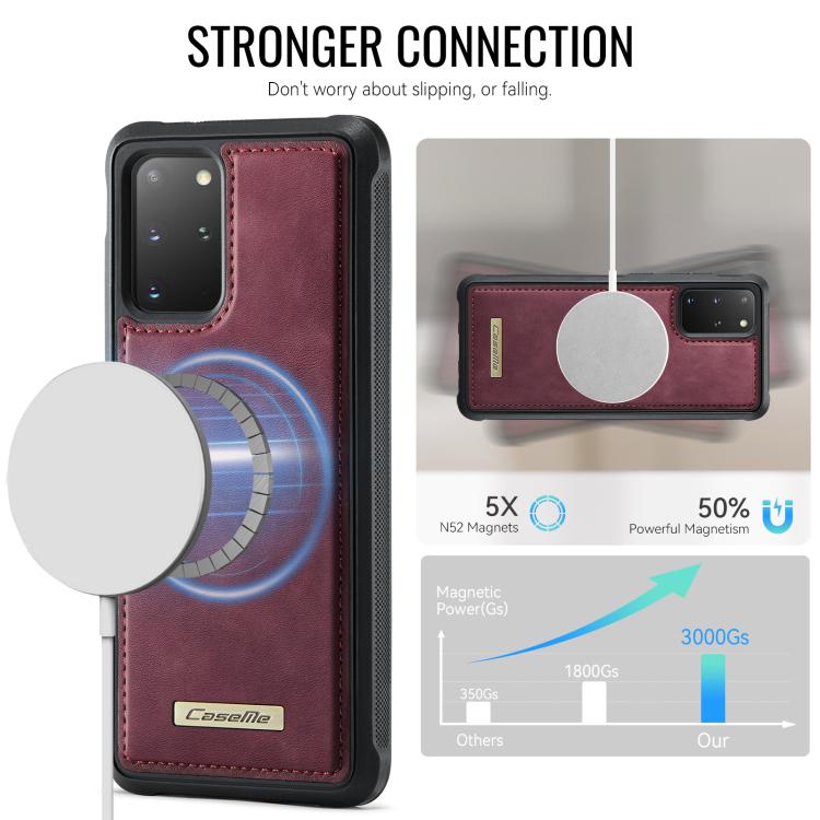 For Samsung Galaxy S20+ CaseMe C69 Series Magnetic Vegan Leather Back Phone Case