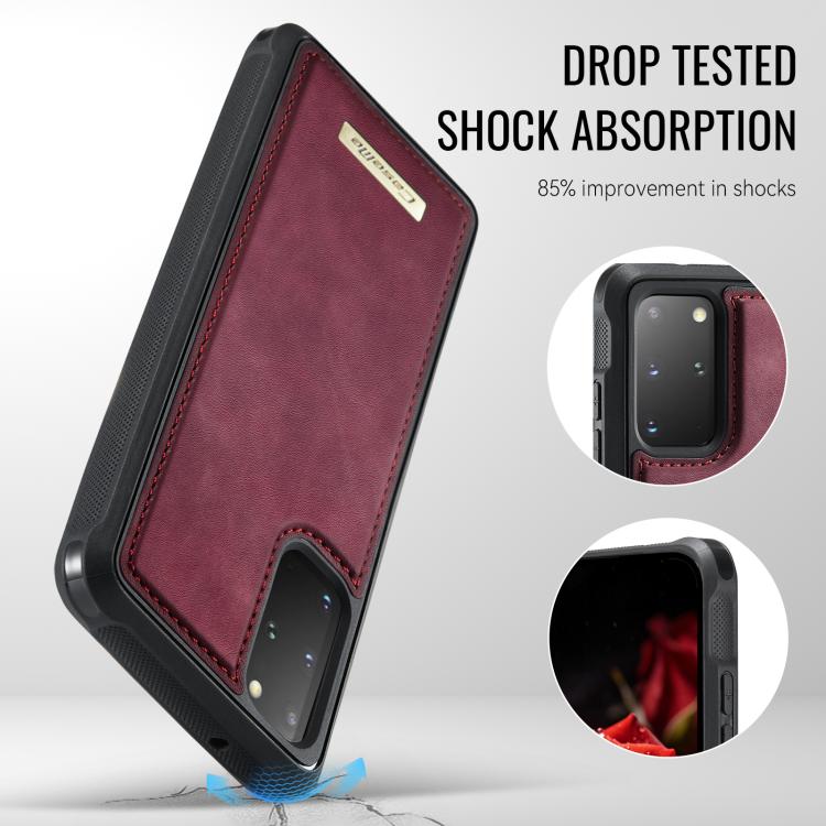 For Samsung Galaxy S20+ CaseMe C69 Series Magnetic Vegan Leather Back Phone Case