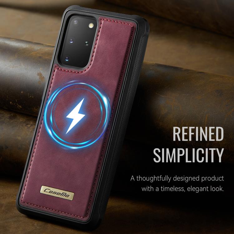 For Samsung Galaxy S20+ CaseMe C69 Series Magnetic Vegan Leather Back Phone Case