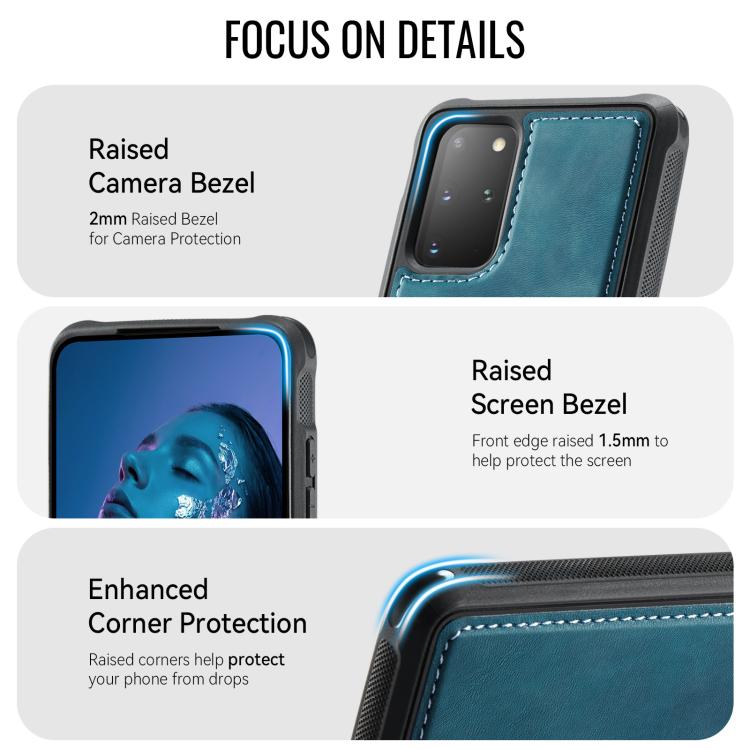 For Samsung Galaxy S20+ CaseMe C69 Series Magnetic Vegan Leather Back Phone Case