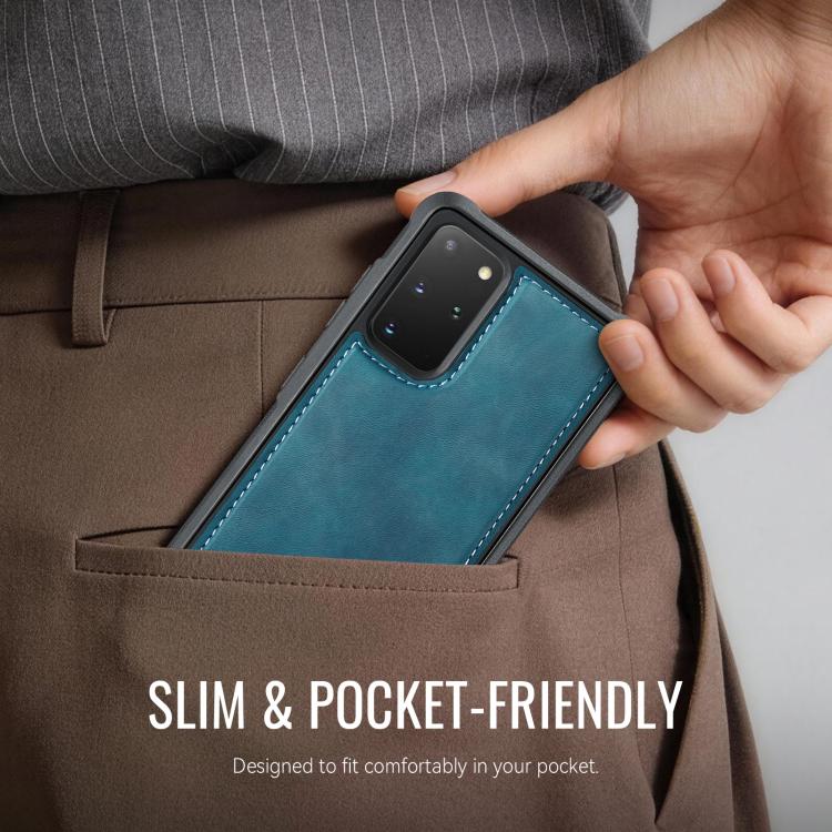 For Samsung Galaxy S20+ CaseMe C69 Series Magnetic Vegan Leather Back Phone Case